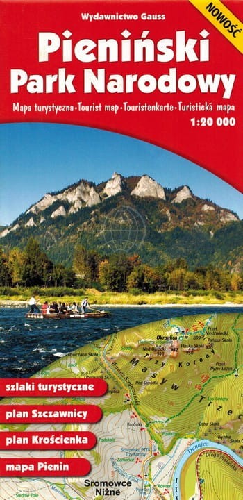 Pieniński Park Narodowy. Pieniny, Szczawnica, Krościenko nad Dunajcem. Mapa turystyczna / Plan miasta. Gauss